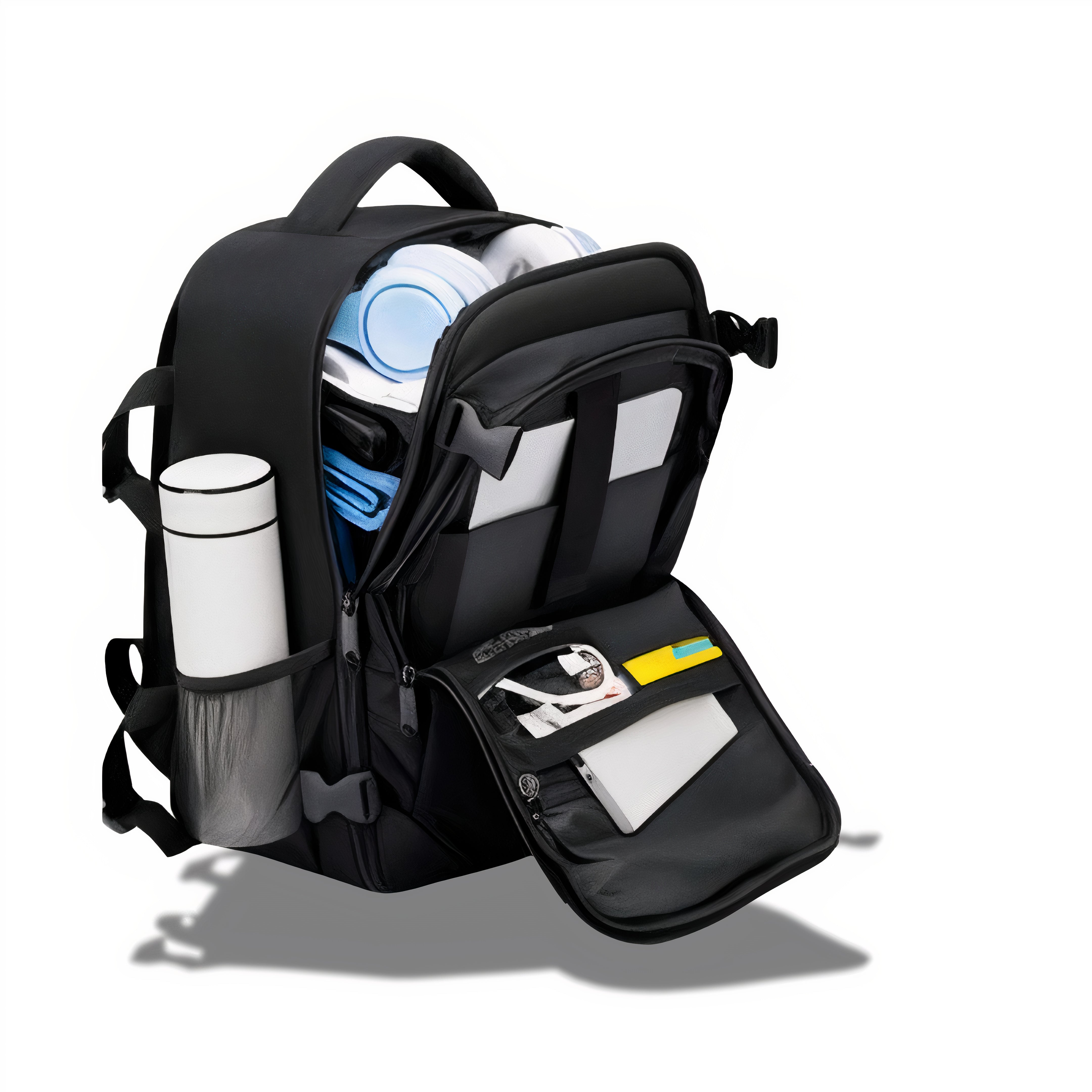 FlyBag kézipoggyász hátizsák beépített USB porttal és kábellel